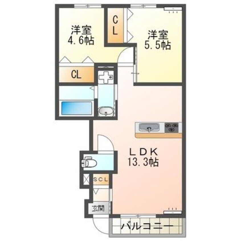 間取図 プリーモ　レヴァータ