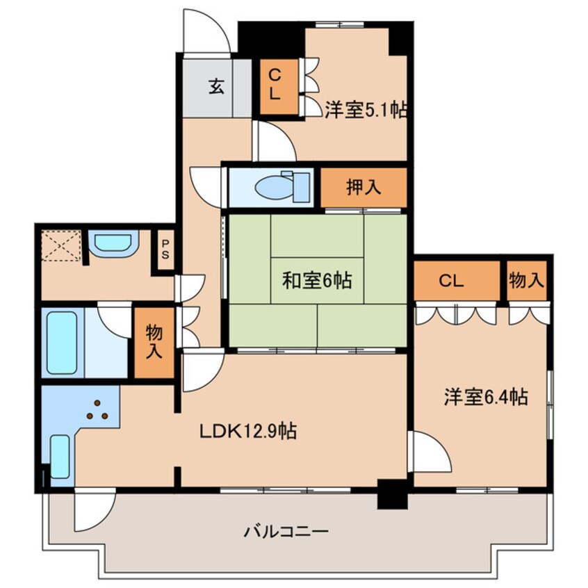 間取図 サーパス新川