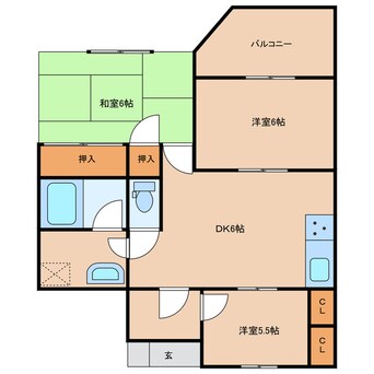 間取図 ディアコート1番館