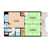 ハイネス佐藤 2DKの間取り