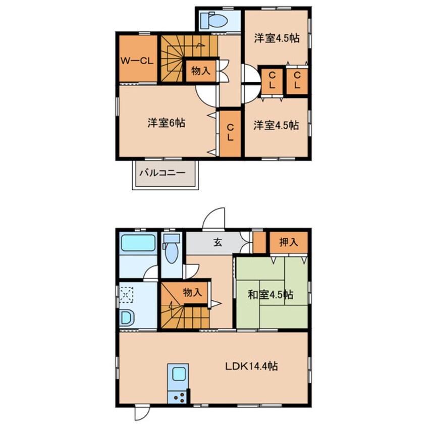 間取図 森1200-7住宅