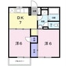 コスモスR 2DKの間取り