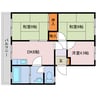 三和コーポ6 3DKの間取り