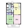 ゼスト大津 2DKの間取り