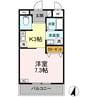 グラシア三川 1Kの間取り