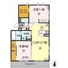 Ciel瑠 2LDKの間取り