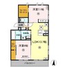 Ciel瑠 2LDKの間取り