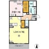 D-ROOM長浜 1LDKの間取り