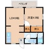 サンハイツシーガル 1LDKの間取り
