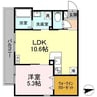 グラシア寺崎 1LDKの間取り