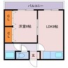 ビージューハウス 1LDKの間取り