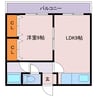 ビージューハウス 1LDKの間取り