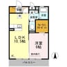 セジュール参番館 1LDKの間取り