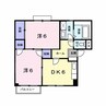 サンハイムＢ 2DKの間取り