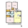 グランドール　A棟 3LDKの間取り