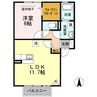 メゾン・ド・ＴＥＲＲＡ 1LDKの間取り