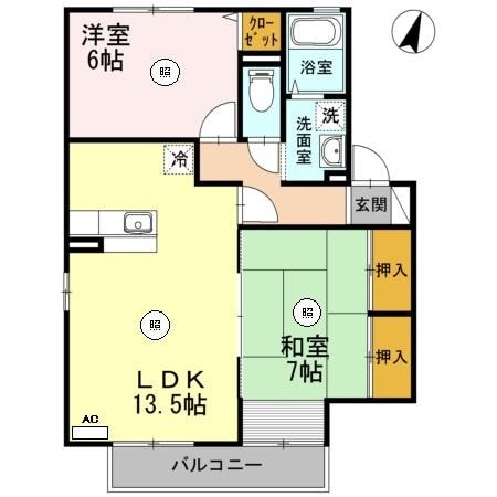 間取り図 サン　カルチェあいおい　E