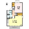セジュール六本松B棟 1LDKの間取り