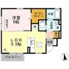 セジュール花みずき 1LDKの間取り