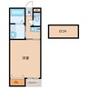 CSK汐見 1Kの間取り