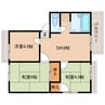 レピュート戸高 3DKの間取り
