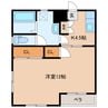 シャトレ原新町 1Kの間取り