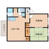ウィンディア高木 2LDKの間取り