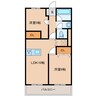 清友ビルA棟 2LDKの間取り