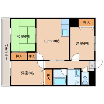 間取図 ガーデンハイツ松岡