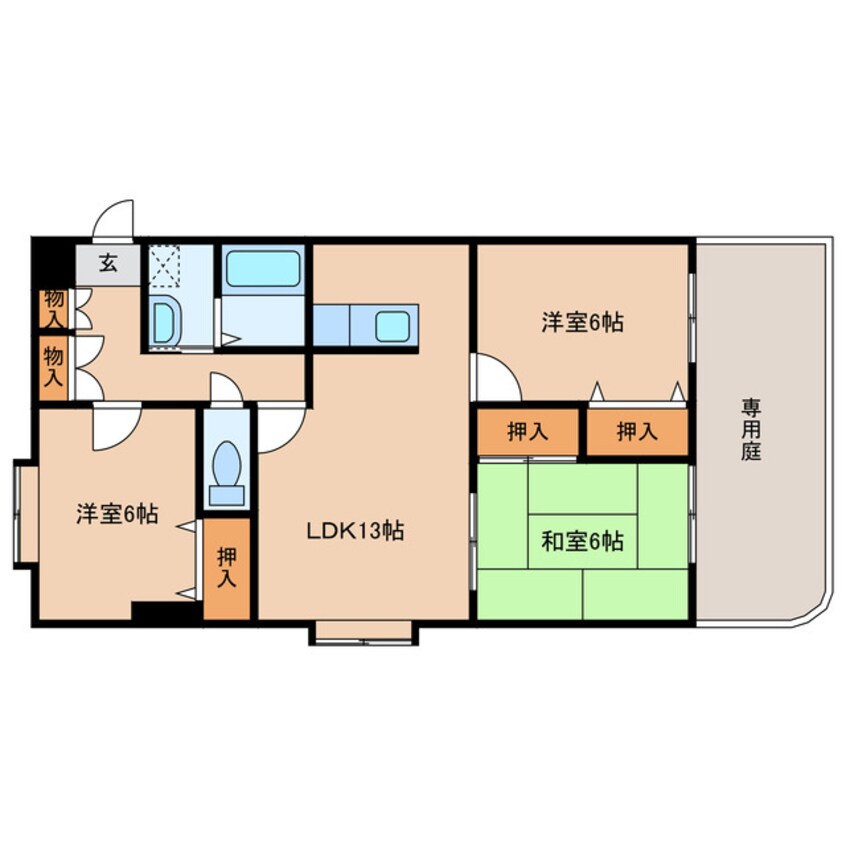 間取図 ガーデンハイツ松岡