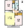 木もれびの杜Ⅰ 2LDKの間取り