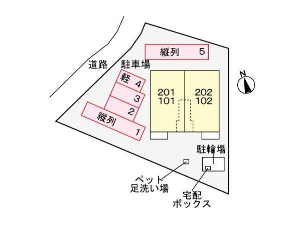 駐車場配置図 ニューライズみき　下判田