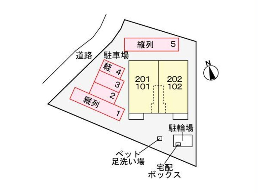 駐車場配置図 ニューライズみき　下判田