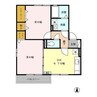 フルール美丘 2DKの間取り