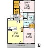 ヒルサイド171 2LDKの間取り