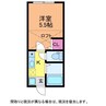 ハーモニック優 1Kの間取り