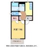 メゾンディアス 1Kの間取り