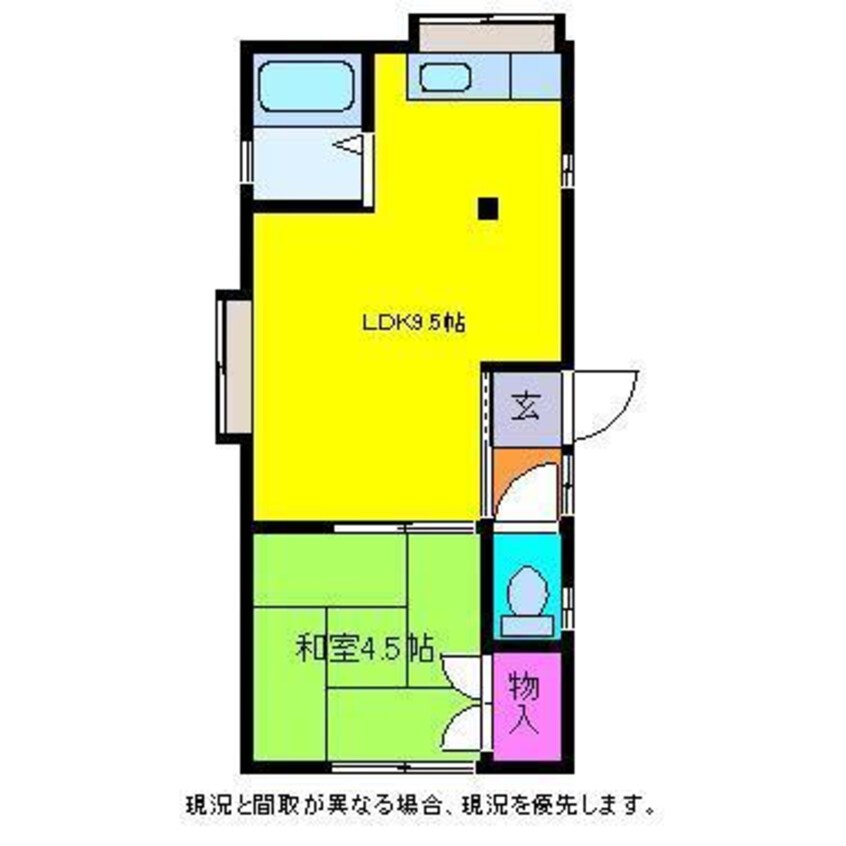 間取図 越後線/小針駅 徒歩17分 1階 築46年