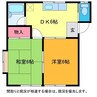 コーポ新川 2DKの間取り