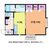 メゾンシャルマン 1Kの間取り