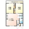 コーポ上山 2LDKの間取り
