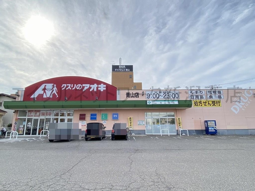 クスリのアオキ青山店(ドラッグストア)まで725m セジュールシャイン