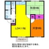 サンライズタウン青山 2LDKの間取り