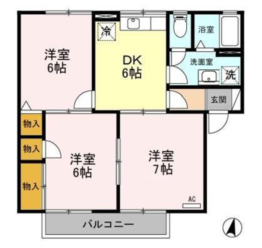 間取図 シャンドフレール黒埼Ｂ
