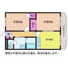ラフォーレI 2DKの間取り