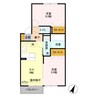 アステールII 2DKの間取り