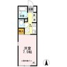 セジュールトロワ 1Kの間取り