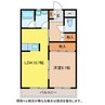 プラシード 1LDKの間取り