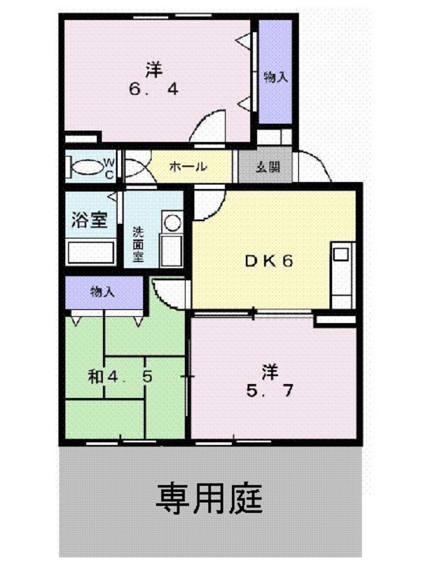 間取図 クレストＣ（ときめき西）