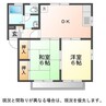 アクアヒル青山 2DKの間取り